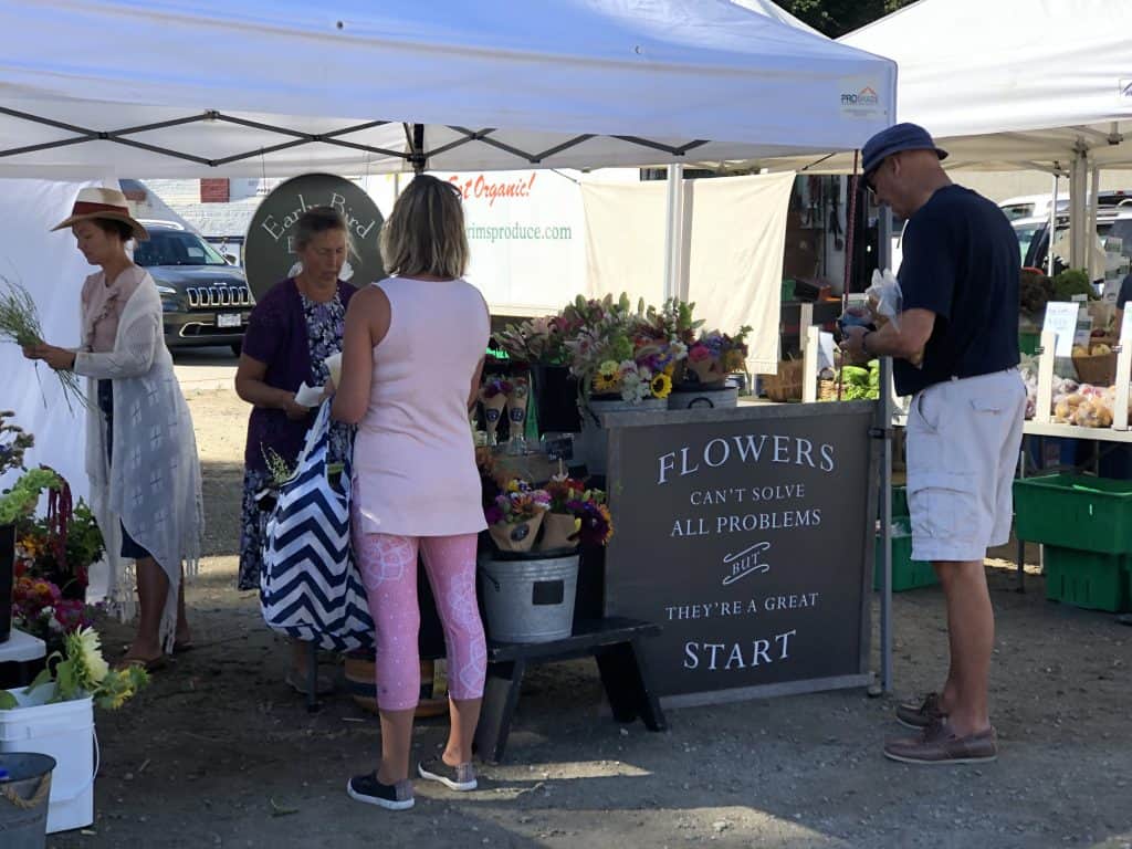 early bird blooms - fresh flower booth at armstrong farmers market
